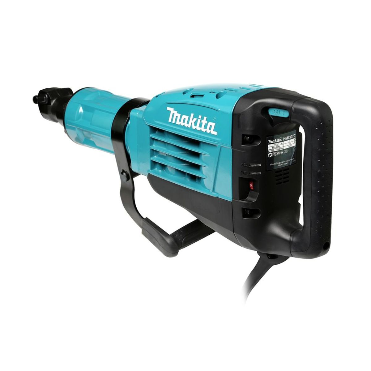 MAKITA เครื่องสกัดไฟฟ้า 25.5 จูล ขนาด 30 มม. (1-3/16 นิ้ว) กำลังไฟ 1,510 วัตต์ รุ่น HM-1307C อัตราการกระแทก 730 - 1,450 ครั้ง/นาที มีระบบเบร