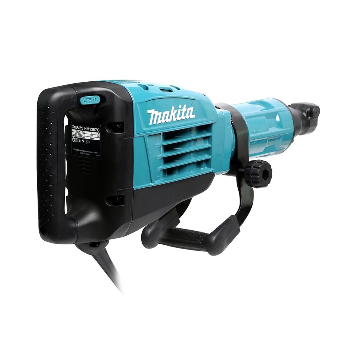 MAKITA เครื่องสกัดไฟฟ้า 25.5 จูล ขนาด 30 มม. (1-3/16 นิ้ว) กำลังไฟ 1,510 วัตต์ รุ่น HM-1307C อัตราการกระแทก 730 - 1,450 ครั้ง/นาที มีระบบเบร