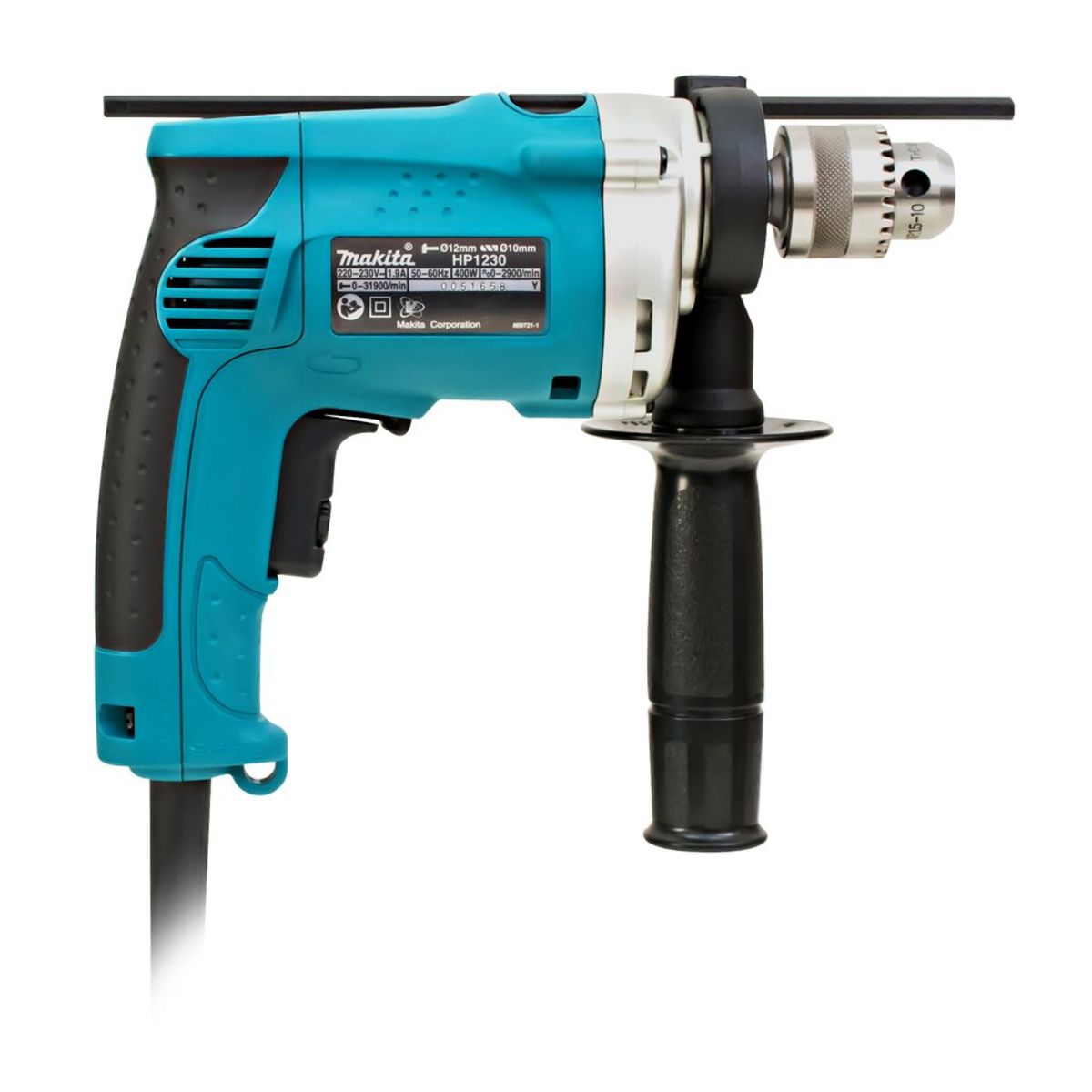 MAKITA สว่านกระแทกไฟฟ้า ขนาด 12 มม. (15/32 นิ้ว) กำลังไฟ 400 วัตต์ รุ่น HP-1230 ความเร็วรอบ 0 - 2,900 รอบ/นาที มีฉนวนสองชั้น ปรับซ้ายขวาได้ 