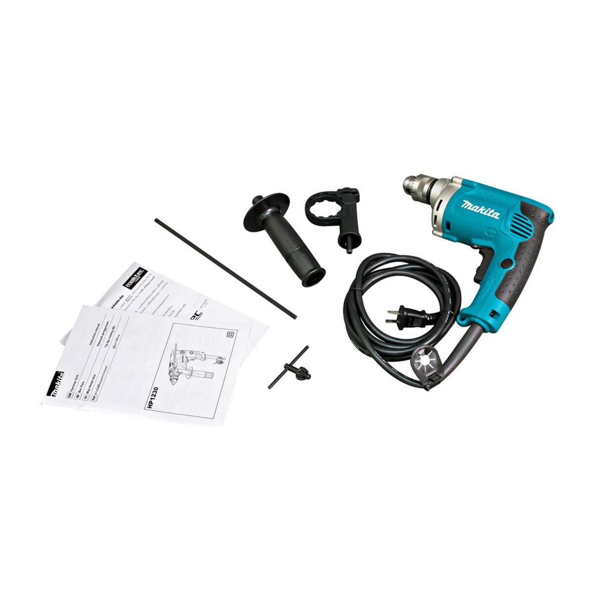 MAKITA สว่านกระแทกไฟฟ้า ขนาด 12 มม. (15/32 นิ้ว) กำลังไฟ 400 วัตต์ รุ่น HP-1230 ความเร็วรอบ 0 - 2,900 รอบ/นาที มีฉนวนสองชั้น ปรับซ้ายขวาได้ 