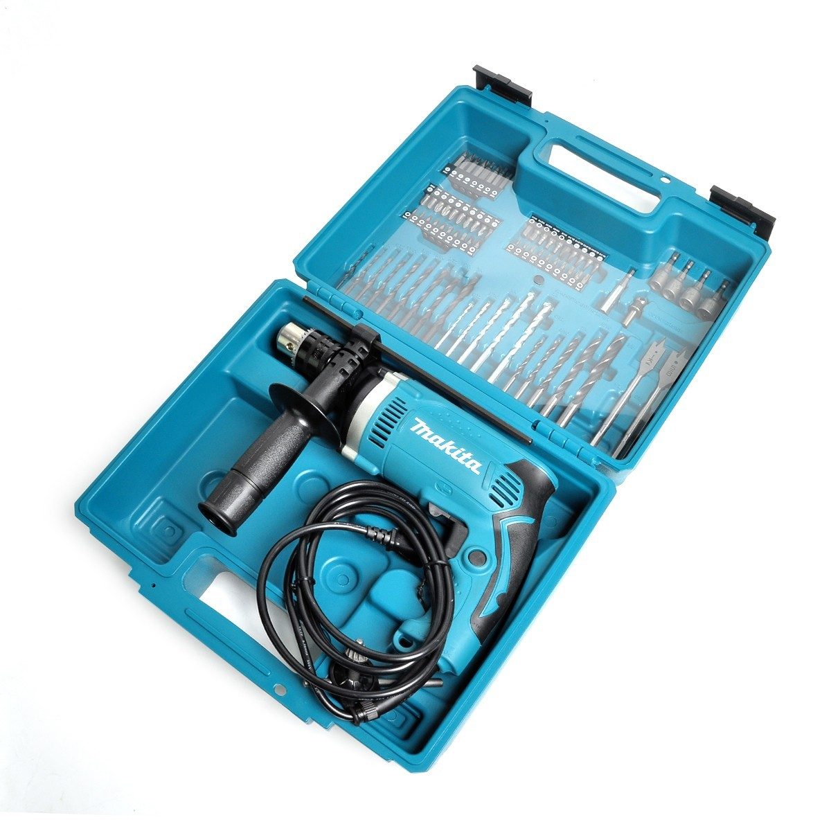 MAKITA สว่านกระแทกไฟฟ้า ขนาด 16 มม. (5/8 นิ้ว) กำลังไฟ 710 วัตต์ รุ่น HP1630KX3 ความเร็วรอบตัวเปล่า 0 - 3,200 รอบ/นาที (มากีต้า)