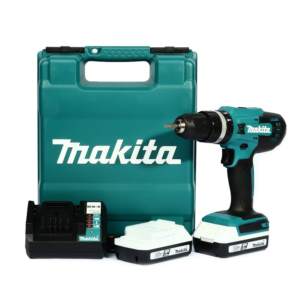 MAKITA สว่านกระแทกไร้สาย G-TYPE 18 โวลต์ ขนาด 13 มม. (1/2 นิ้ว) รุ่น HP488D002 แรงบิดหมุน 38 นิวตันเมตร รวมแบตเตอรี่-แท่นชาร์จ (มากีต้า)