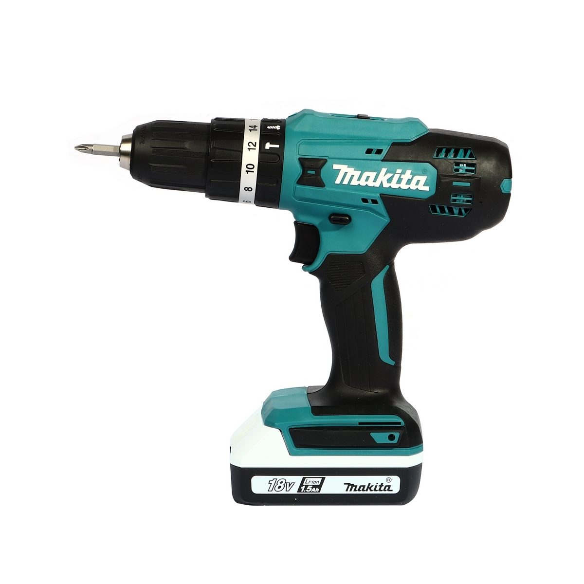 MAKITA สว่านกระแทกไร้สาย G-TYPE 18 โวลต์ ขนาด 13 มม. (1/2 นิ้ว) รุ่น HP488D002 แรงบิดหมุน 38 นิวตันเมตร รวมแบตเตอรี่-แท่นชาร์จ (มากีต้า)