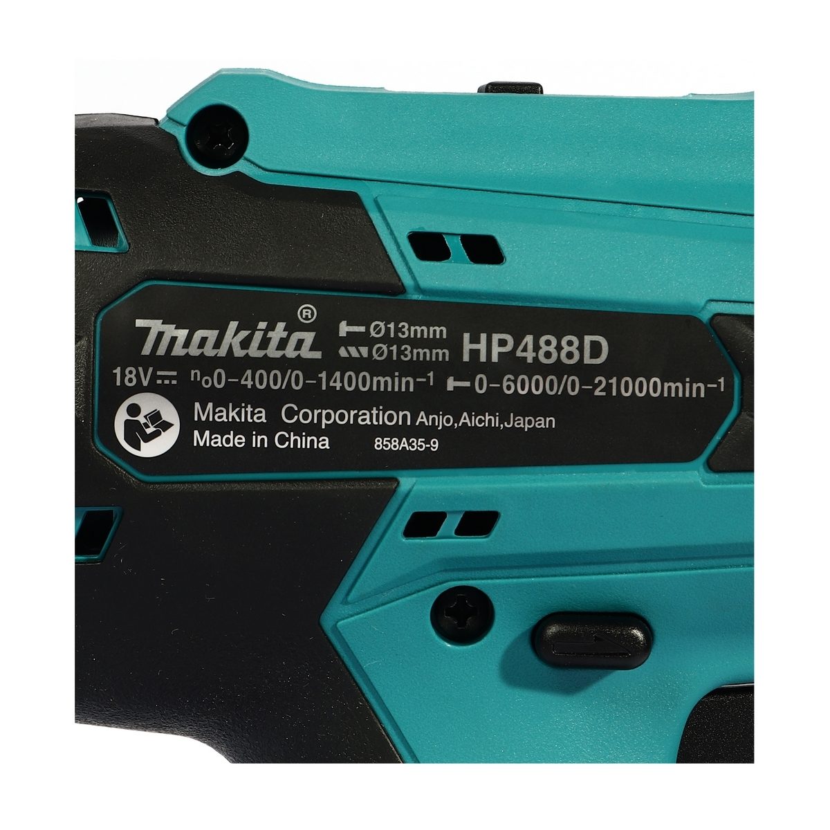 MAKITA สว่านกระแทกไร้สาย G-TYPE 18 โวลต์ ขนาด 13 มม. (1/2 นิ้ว) รุ่น HP488D002 แรงบิดหมุน 38 นิวตันเมตร รวมแบตเตอรี่-แท่นชาร์จ (มากีต้า)