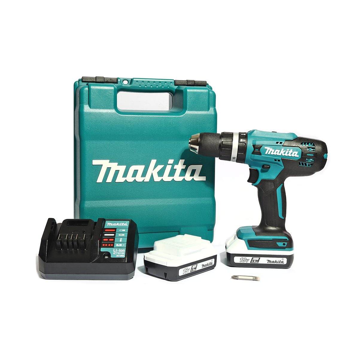MAKITA สว่านกระแทกไร้สาย G-TYPE 18 โวลต์ ขนาด 13 มม. (1/2 นิ้ว) รุ่น HP488DWE แรงบิดหมุน 38 นิวตันเมตร รวมแบตเตอรี่-แท่นชาร์จ (มากีต้า)