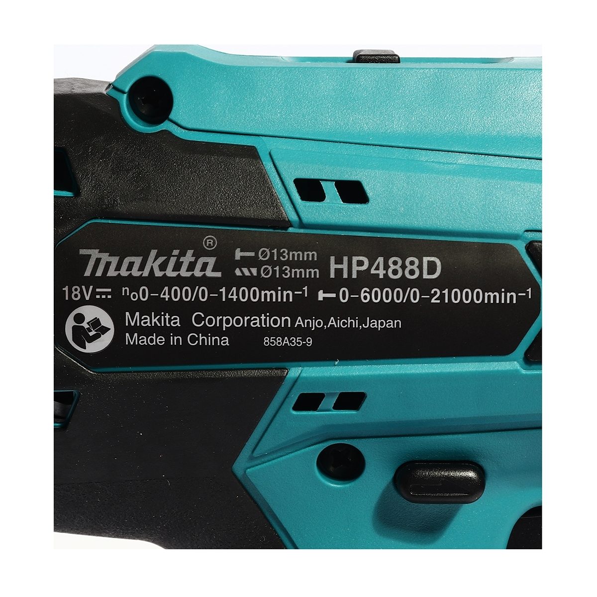 MAKITA สว่านกระแทกไร้สาย G-TYPE 18 โวลต์ ขนาด 13 มม. (1/2 นิ้ว) รุ่น HP488DWE แรงบิดหมุน 38 นิวตันเมตร รวมแบตเตอรี่-แท่นชาร์จ (มากีต้า)