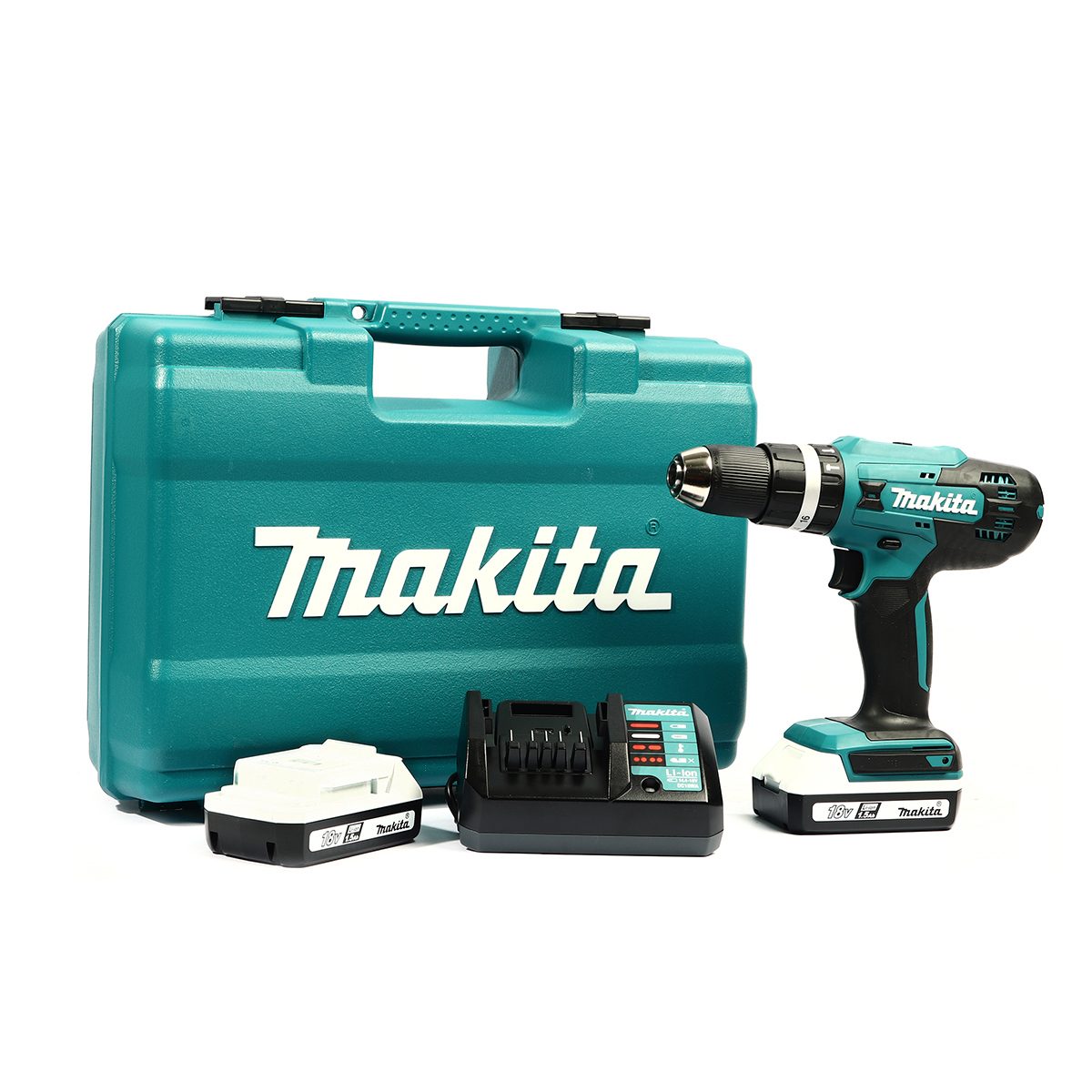 MAKITA สว่านกระแทกไร้สาย G-TYPE 18 โวลต์ ขนาด 13 มม. (1/2 นิ้ว) รุ่น HP488DYEX1 แรงบิดหมุน 38 นิวตันเมตร พร้อมอุปกรณ์เสริม 74 ชิ้น รวมแบตเตอ