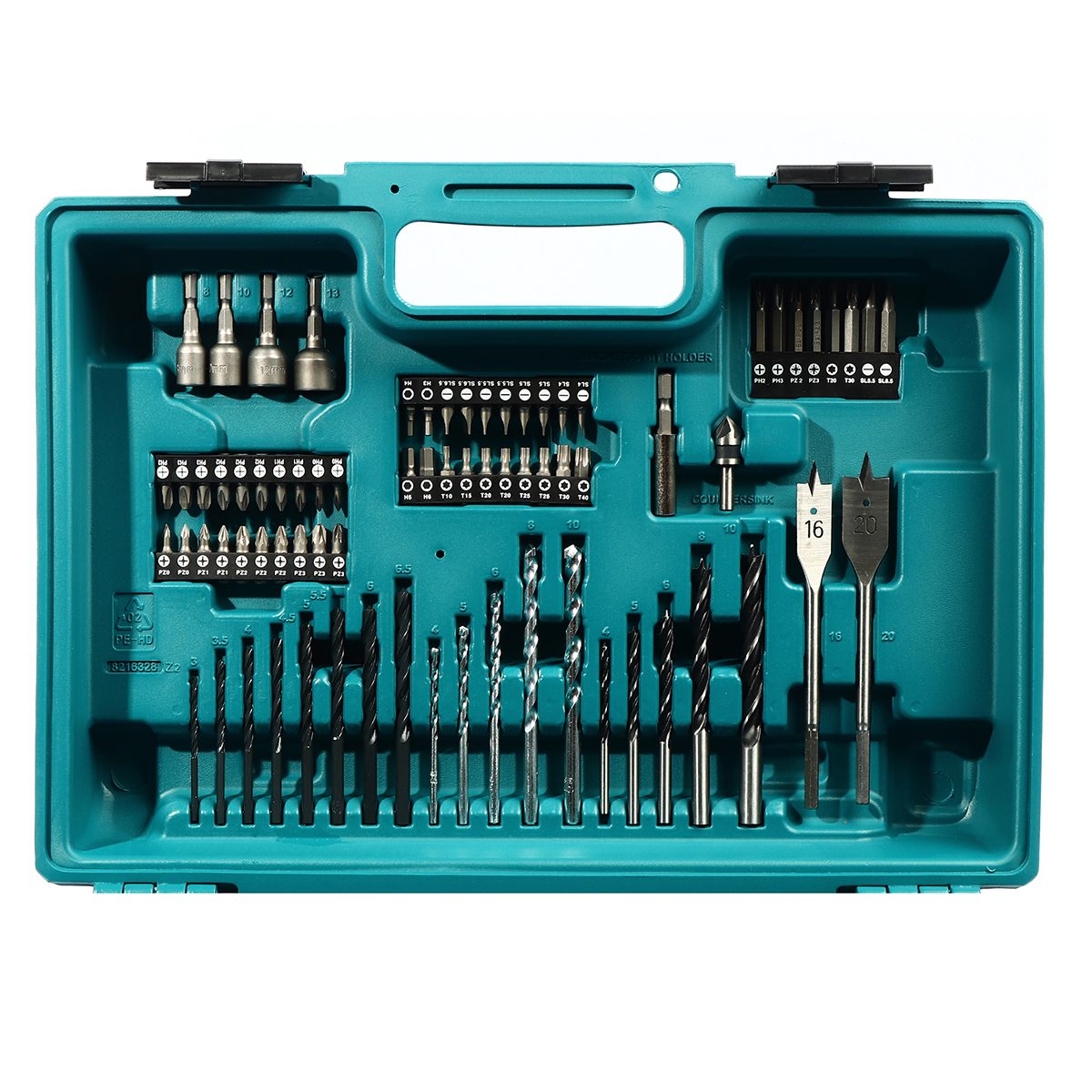 MAKITA สว่านกระแทกไร้สาย G-TYPE 18 โวลต์ ขนาด 13 มม. (1/2 นิ้ว) รุ่น HP488DYEX1 แรงบิดหมุน 38 นิวตันเมตร พร้อมอุปกรณ์เสริม 74 ชิ้น รวมแบตเตอ