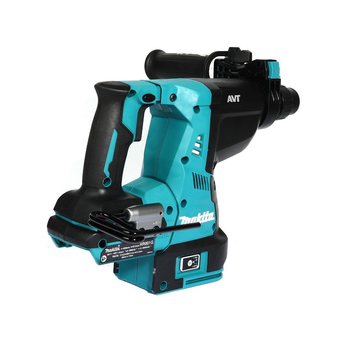 MAKITA สว่านโรตารี่ไร้สาย 40 โวลต์ ขนาด 28 มม. (1-1/8 นิ้ว) รุ่น HR001GD101 ขนาดหัวจับดอกสว่าน 1/2 นิ้ว ใช้กับดอกสว่าน SDS PLUS รวมแบตเตอรี่