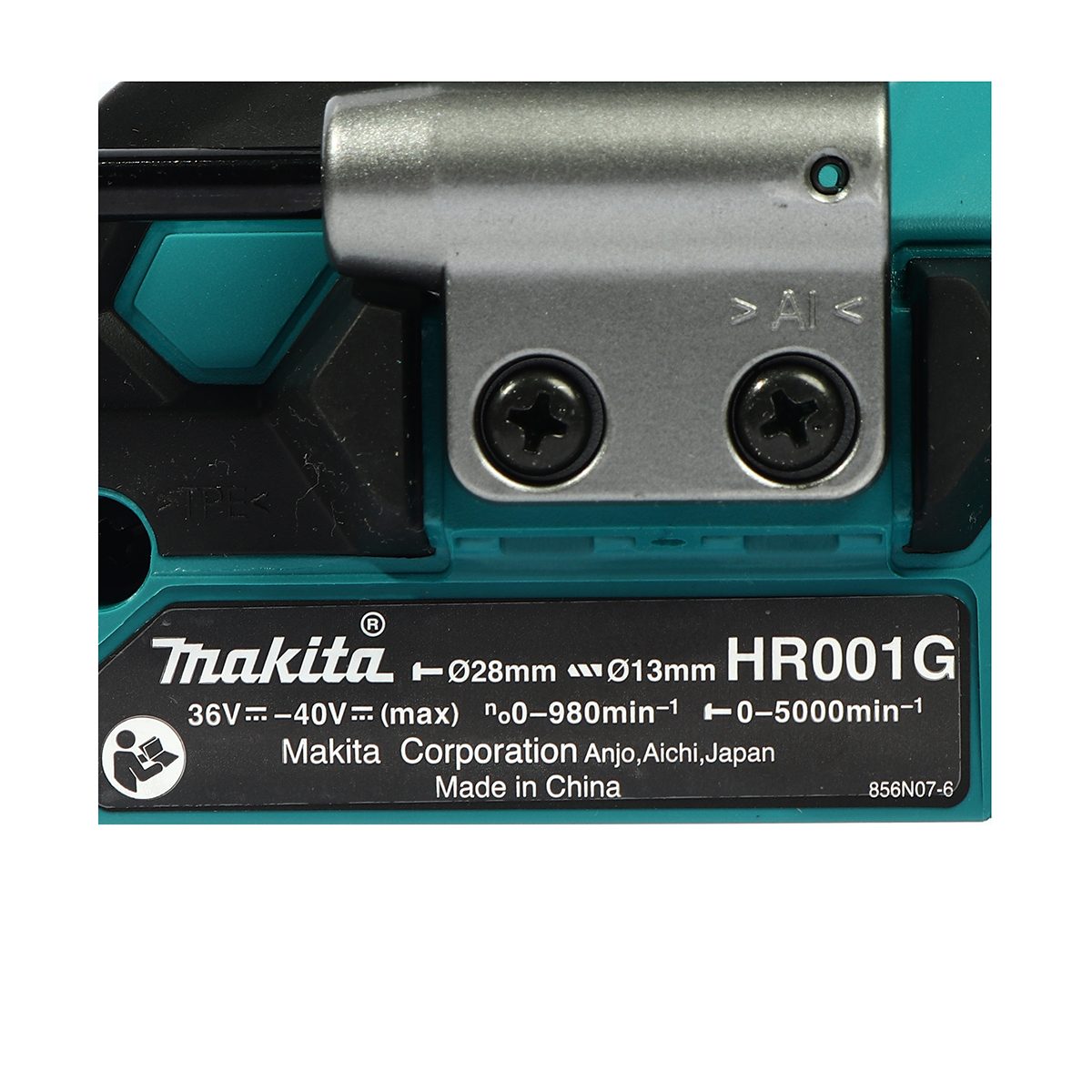 MAKITA สว่านโรตารี่ไร้สาย 40 โวลต์ ขนาด 28 มม. (1-1/8 นิ้ว) รุ่น HR001GZ ขนาดหัวจับดอกสว่าน 1/2 นิ้ว ใช้กับดอกสว่าน SDS PLUS ไม่รวมแบตเตอรี่