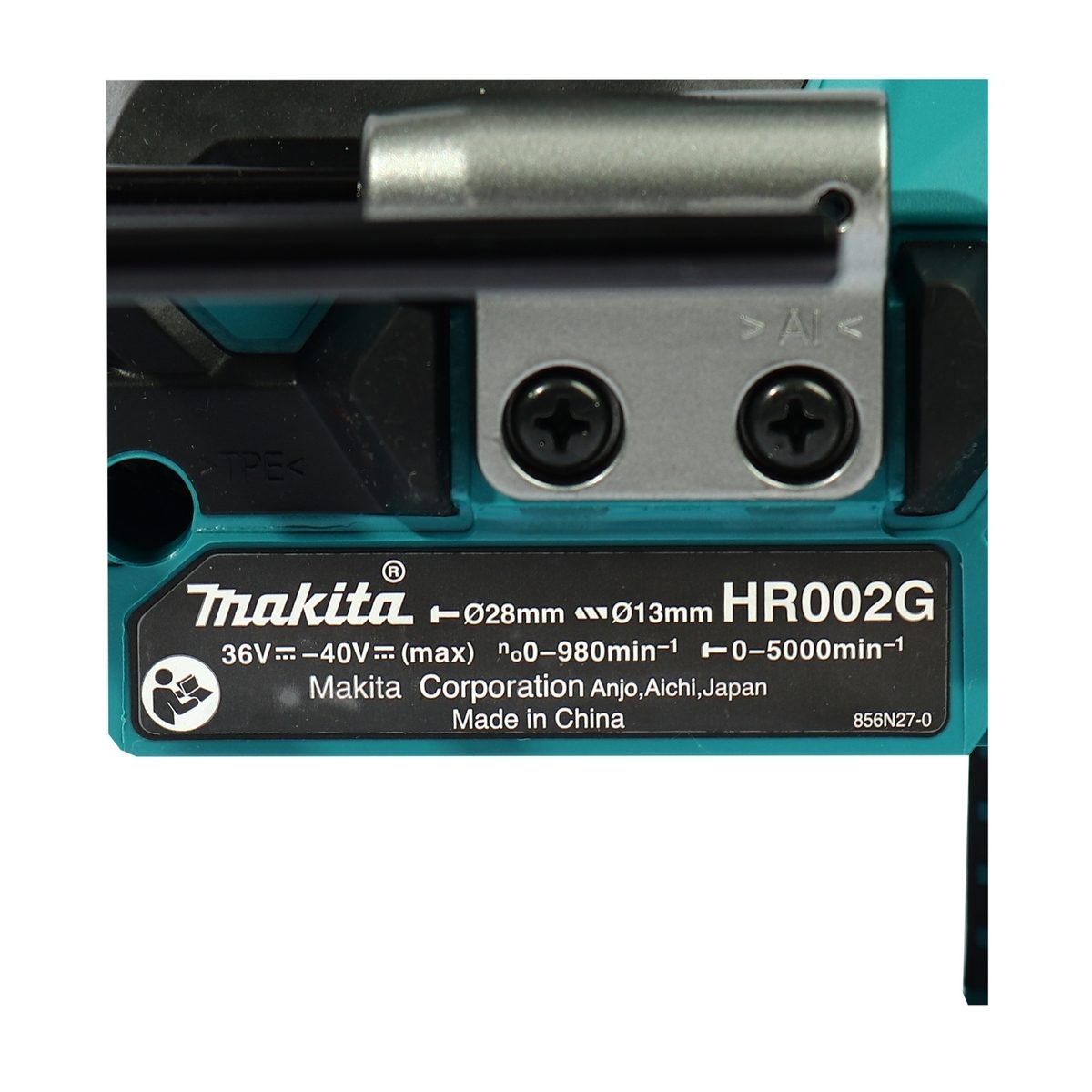 MAKITA สว่านโรตารี่ไร้สาย 40 โวลต์ ขนาด 28 มม. (1-1/8 นิ้ว) รุ่น HR002GZ ขนาดหัวจับดอกสว่าน 1/2 นิ้ว ใช้กับดอกสว่าน SDS PLUS ไม่รวมแบตเตอรี่