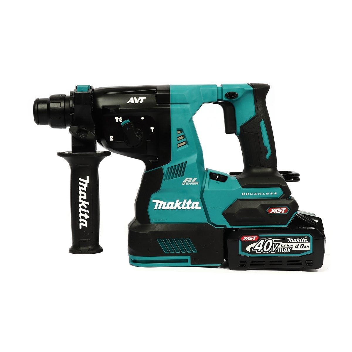 MAKITA สว่านโรตารี่ไร้สาย 40 โวลต์ ขนาด 28 มม. (1-1/8 นิ้ว) รุ่น HR003GM201 ขนาดหัวจับดอกสว่าน 1/2 นิ้ว ใช้กับดอกสว่าน SDS PLUS รวมแบตเตอรี่