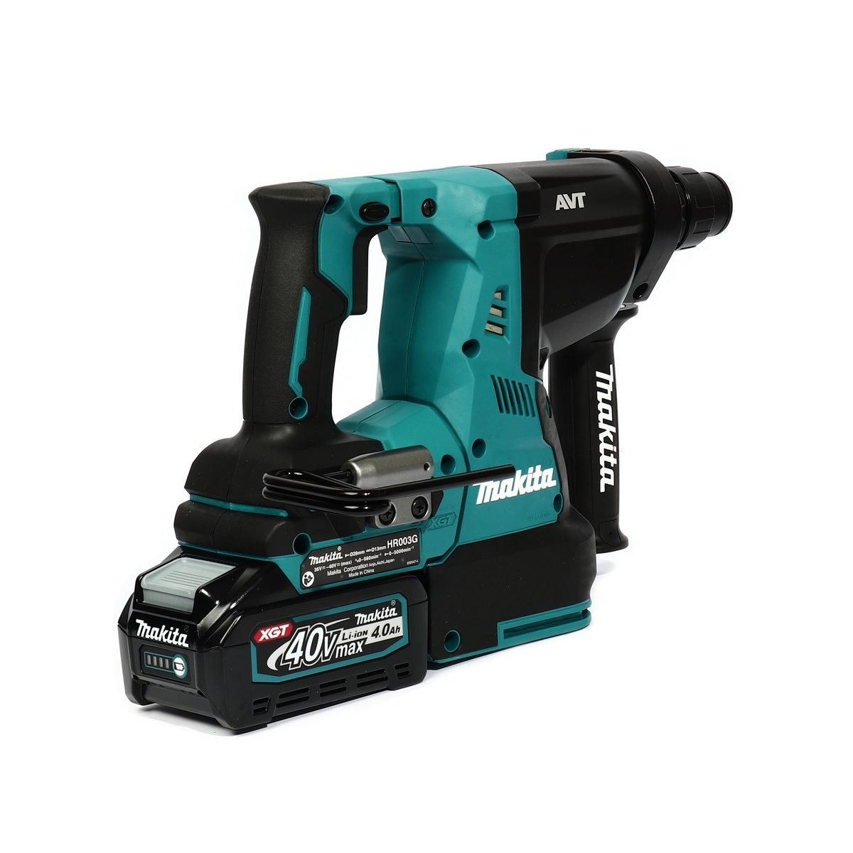 MAKITA สว่านโรตารี่ไร้สาย 40 โวลต์ ขนาด 28 มม. (1-1/8 นิ้ว) รุ่น HR003GM201 ขนาดหัวจับดอกสว่าน 1/2 นิ้ว ใช้กับดอกสว่าน SDS PLUS รวมแบตเตอรี่