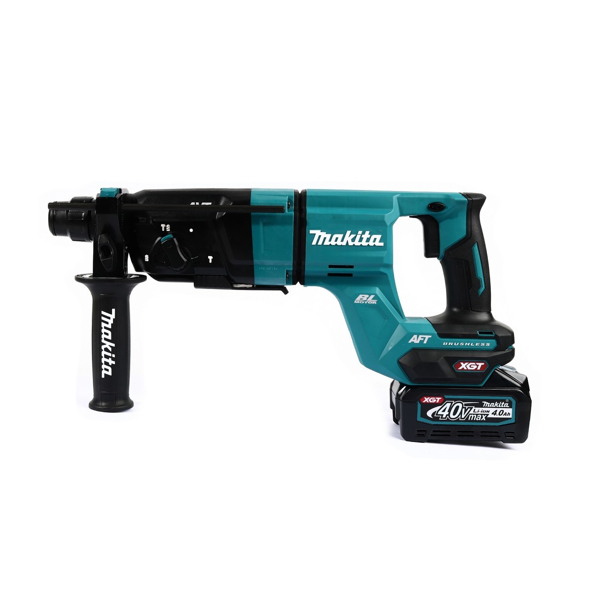 MAKITA สว่านโรตารี่ไร้สาย 40 โวลต์ ขนาด 28 มม.(1-1/8 นิ้ว) รุ่น HR007GM201 ใช้กับดอกสว่าน SDS-PLUS รวมแบตเตอรี่-แท่นชาร์จ (มากีต้า)