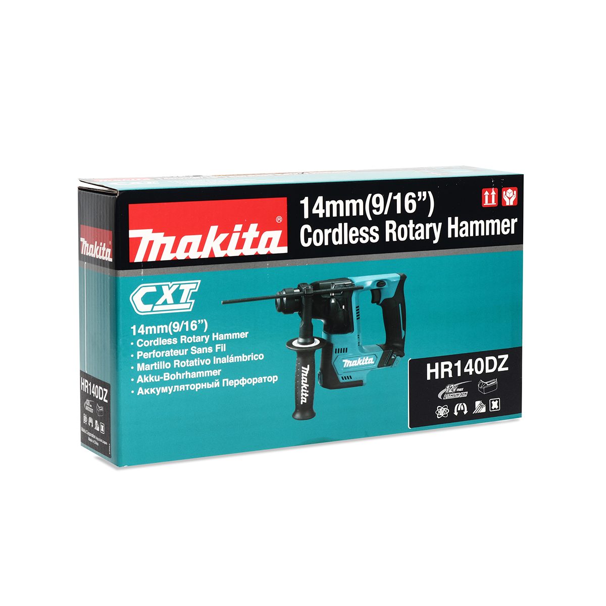 MAKITA สว่านโรตารี่ไร้สาย 12 โวลต์ ขนาด 14 มม. (9/16 นิ้ว) รุ่น HR140DZ ใช้กับดอกสว่าน SDS-PLUS ไม่รวมแบตเตอรี่-แท่นชาร์จ (มากีต้า)