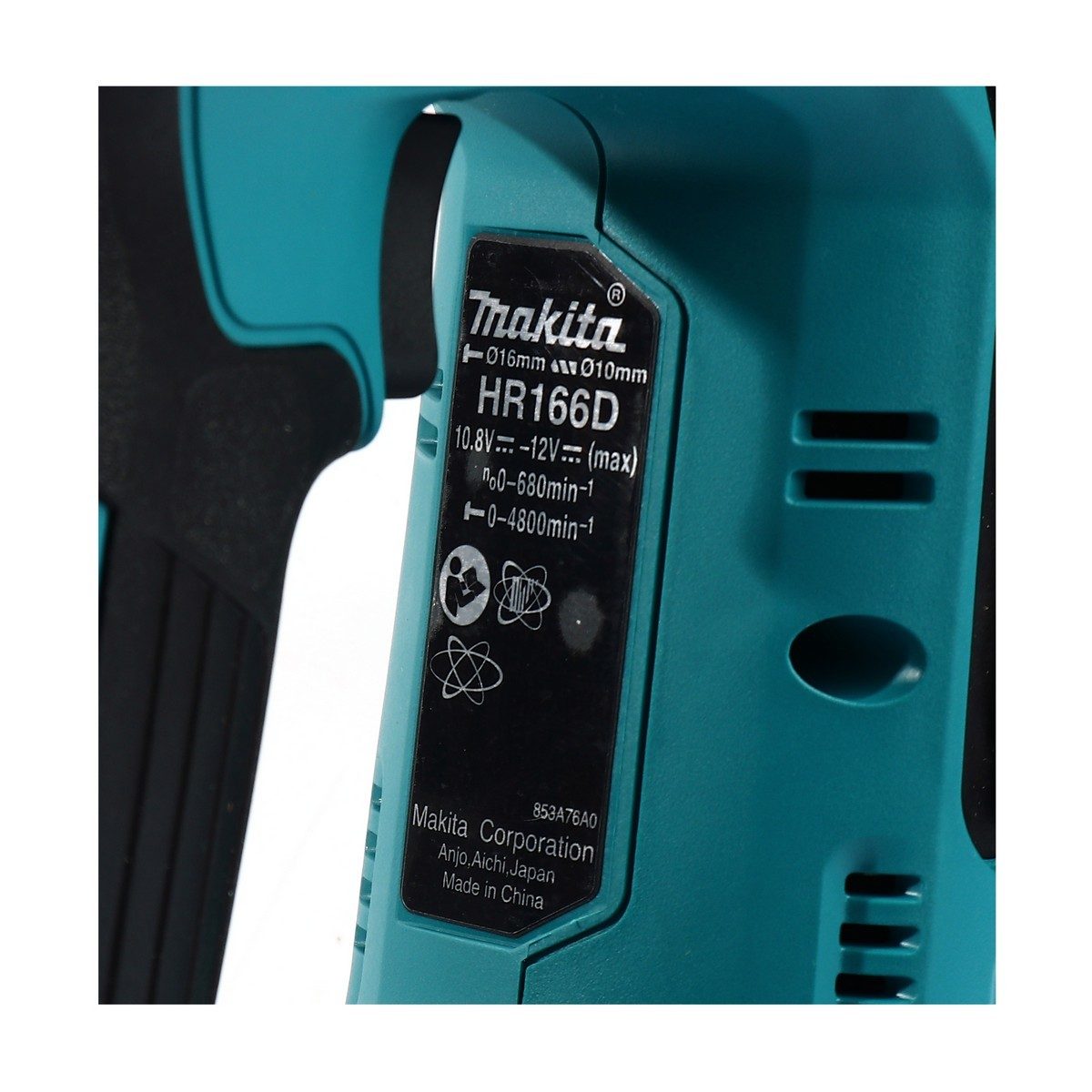 MAKITA สว่านโรตารี่ไร้สาย 12 โวลต์ ขนาด 16 มม.(5/8 นิ้ว) รุ่น HR166DZ ใช้กับดอกสว่าน SDS-PLUS ไม่รวมแบตเตอรี่-แท่นชาร์จ (มากีต้า)