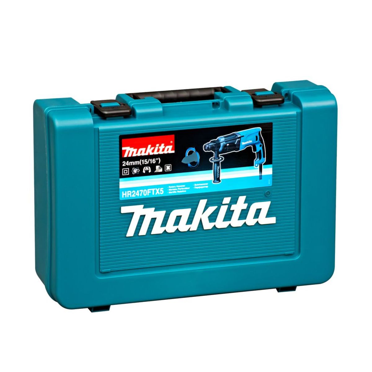 MAKITA สว่านโรตารี่ไฟฟ้า 3 ระบบ ขนาด 24 มม. (15/16 นิ้ว) กำลังไฟ 780 วัตต์ รุ่น HR2470FTX5 พลังงานการกระแทก 2.4 จูล ใช้กับดอก SDS PLUS เปลี่