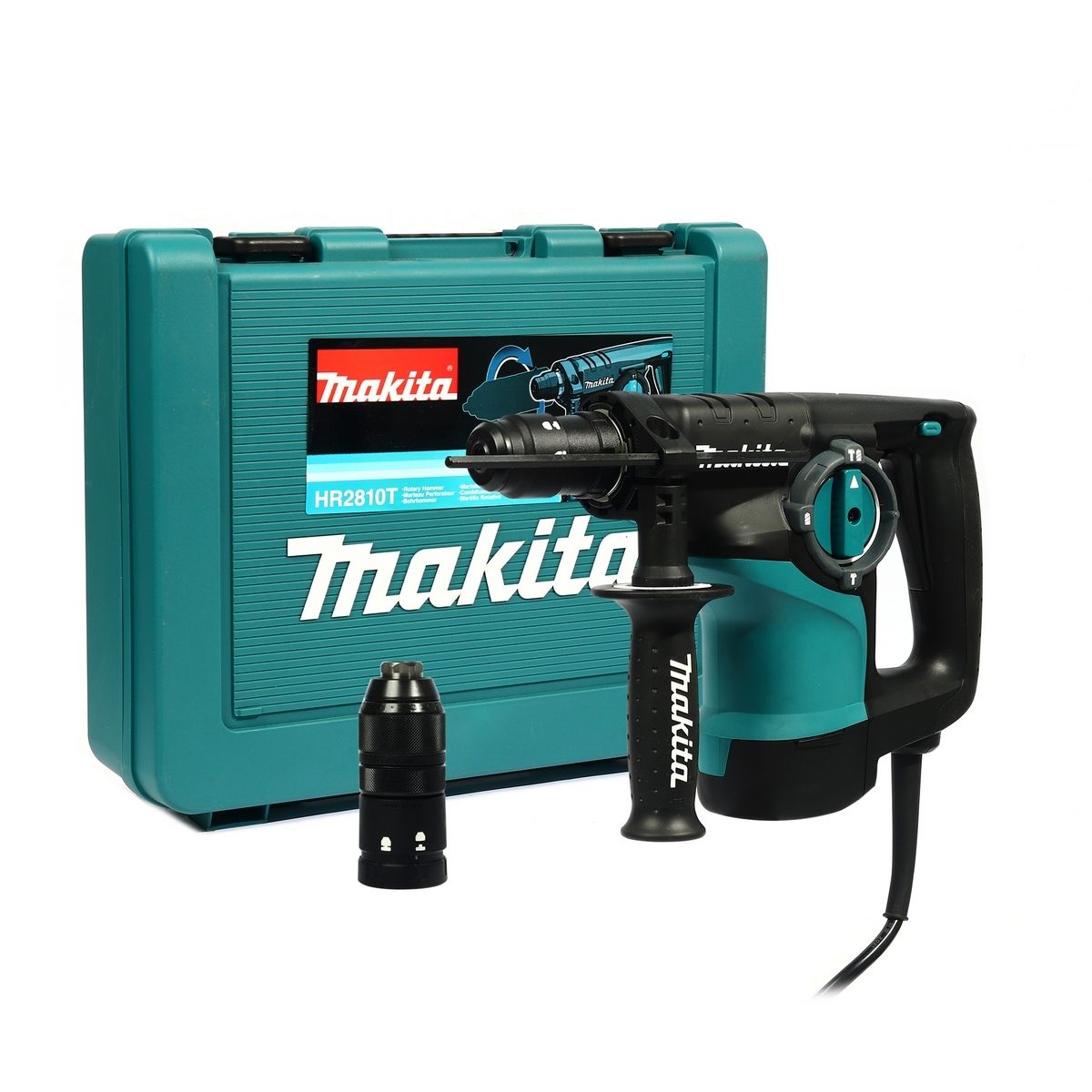 MAKITA สว่านโรตารี่ไฟฟ้า 3 ระบบ 28 มม. (1-1/8 นิ้ว) กำลังไฟ 800 วัตต์ รุ่น HR-2810T พลังงานการกระแทก 2.9 จูล ใช้กับดอก SDS-PLUS เปลี่ยนหัวแบ
