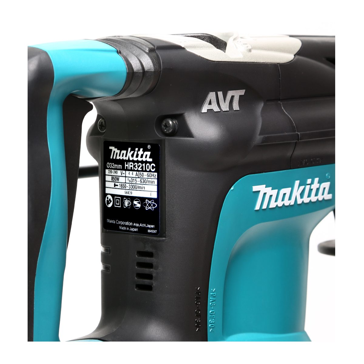 MAKITA สว่านโรตารี่ไฟฟ้า ขนาด 32 มม. (1-1/4 นิ้ว) กำลังไฟ 850 วัตต์ รุ่น HR-3210C พลังงานการกระแทก 5.0 จูล ลดแรงสั่นสะเทือน ใช้กับดอก SDS-PL