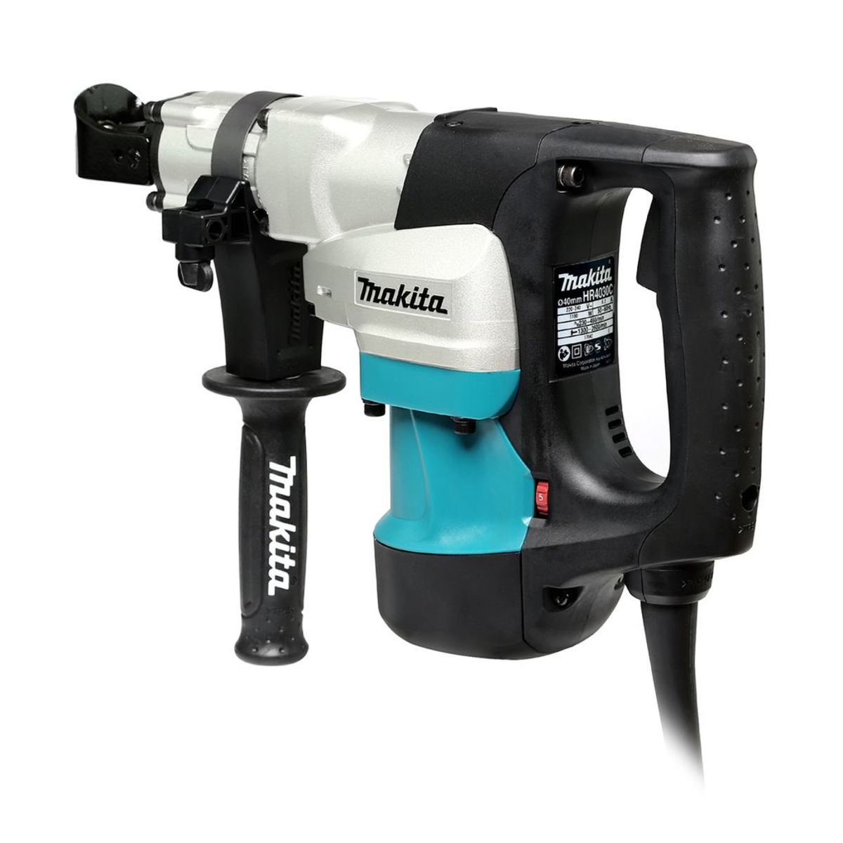 MAKITA สว่านโรตารี่ไฟฟ้า ขนาด 40 มม. (1-9/16 นิ้ว) กำลังไฟ 1,100 วัตต์  รุ่น HR-4030C พลังงานการกระแทก 9.2 จูล ใช้กับดอกหกเหลี่ยม 17 มม. (มา