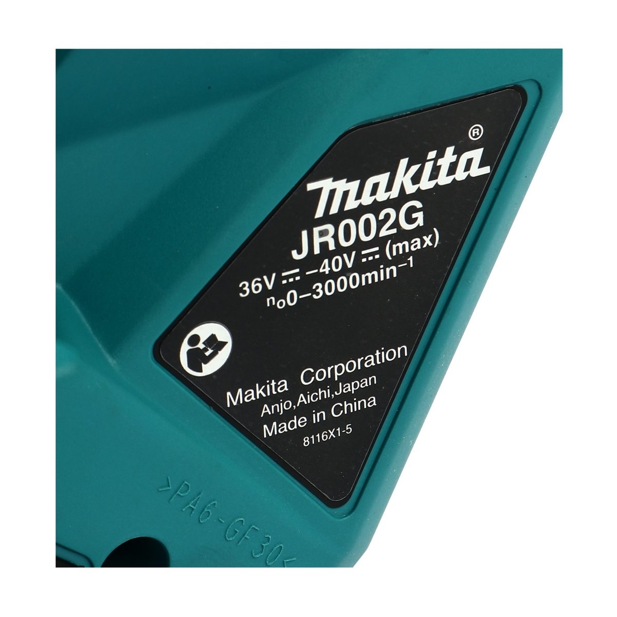 MAKTA เลื่อยชักไร้สาย 40 โวลต์ รุ่น JR002GZ ตัดไม้ 255 มม. ตัดท่อ 130 มม. ความยาวช่วงชัก 32 มม. มอเตอร์ BL มีระบบ AVT / XPT ไม่รวมแบตเตอรี่-