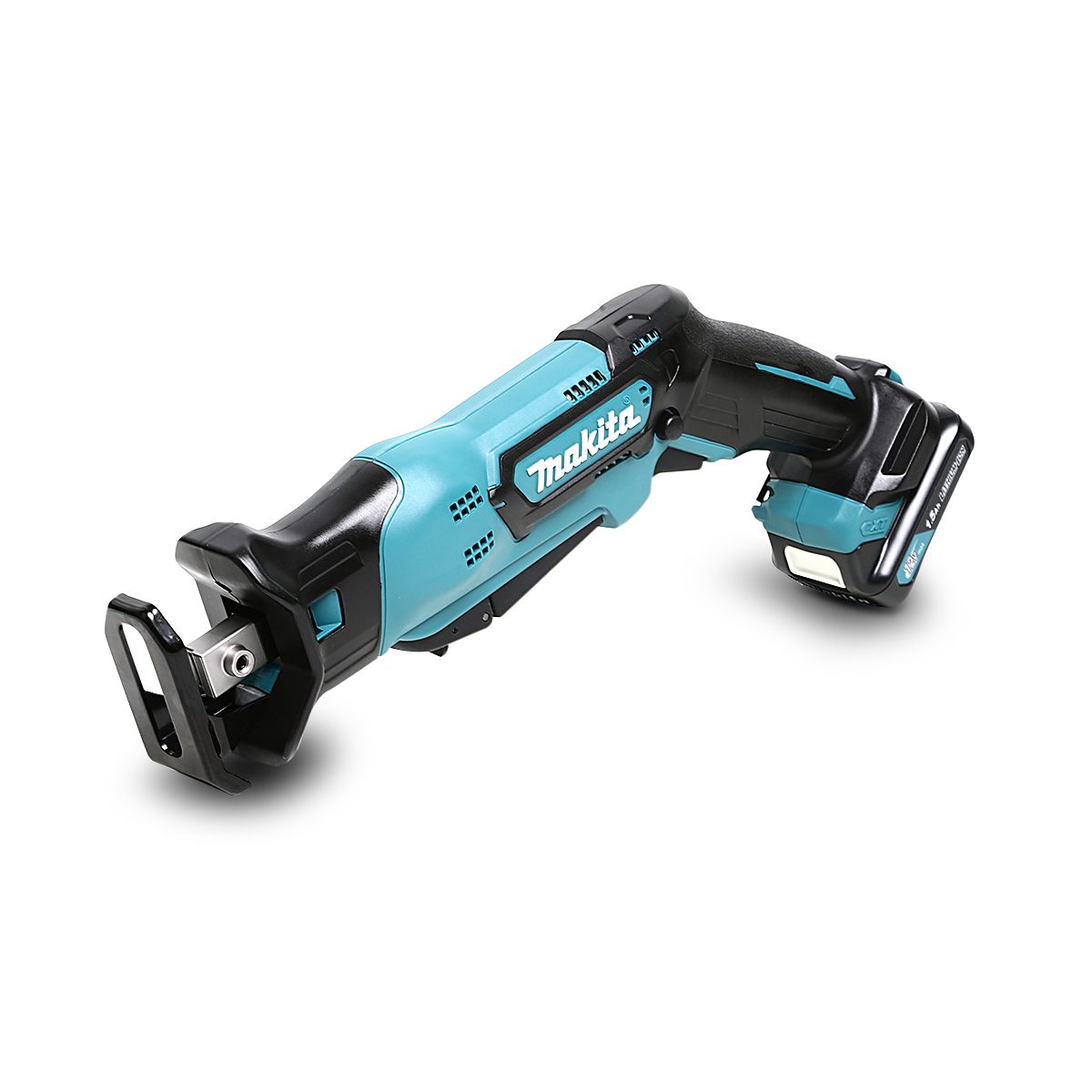 MAKITA เลื่อยชักไร้สาย 12 โวลต์ (น๊อตล็อก + B-Type) รุ่น JR105DWYE ความยาวช่วงชัก 1/2 นิ้ว รวมแบตเตอรี่-แท่นชาร์จ (มากีต้า)
