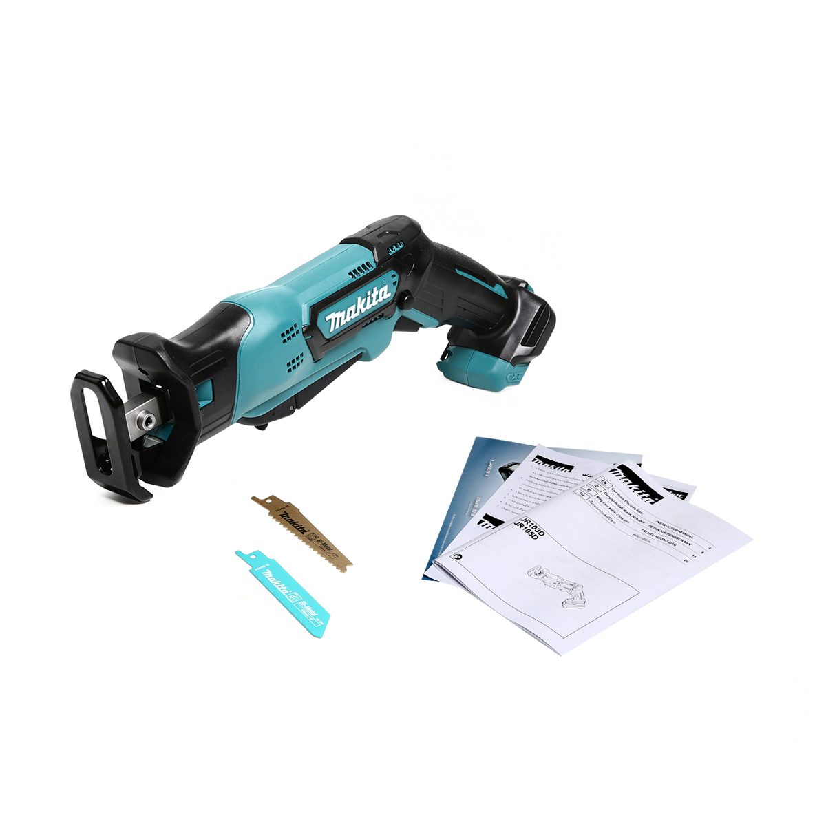 MAKITA เลื่อยชักไร้สาย 12 โวลต์ (น๊อตล็อก + B-Type) รุ่น JR105DZ ความยาวช่วงชัก 1/2 นิ้ว ไม่รวมแบตเตอรี่-แท่นชาร์จ (มากีต้า)