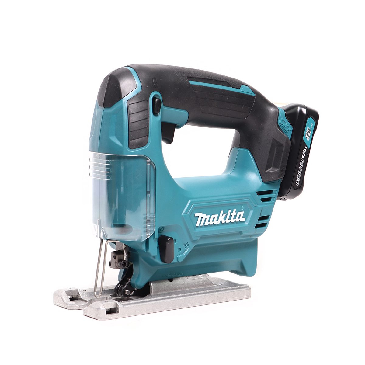 MAKITA เลื่อยจิกซอไร้สาย 12 โวลต์ รุ่น JV101DWYE ความยาวช่วงชัก 18 มม. (11/16 นิ้ว) รวมแบตเตอรี่และแท่นชาร์จ (มากีต้า)