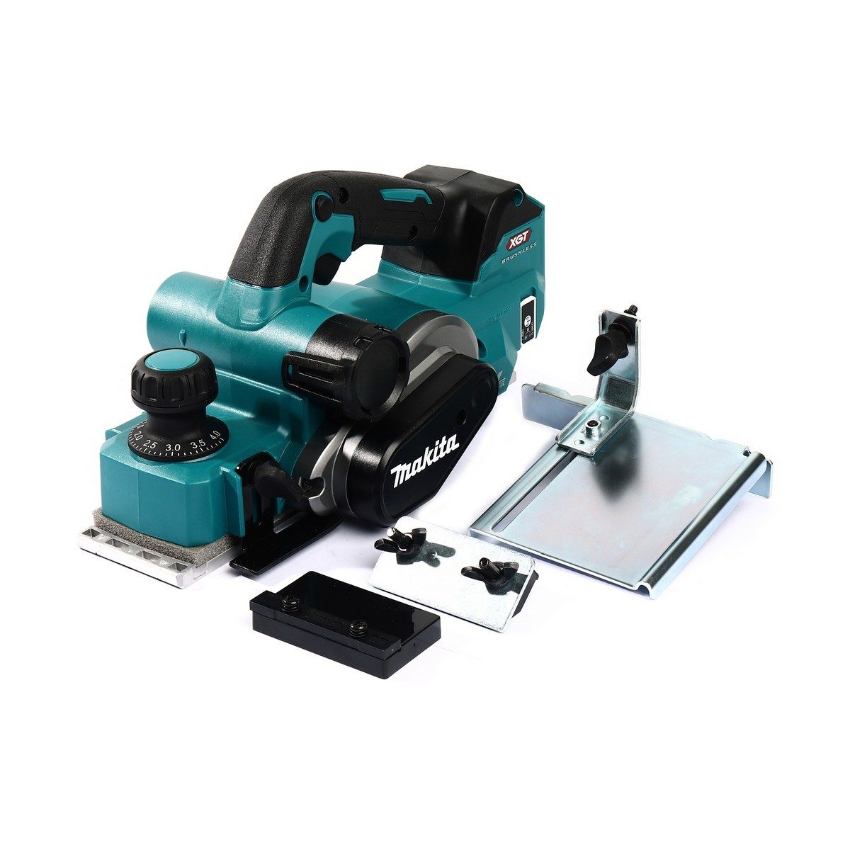 MAKITA (มากีต้า) กบไสไม้ 40VMAX รุ่น KP001GZ ขนาด 82 มม. (3-1/4นิ้ว) มอเตอร์แบบไร้แปรงถ่าน ความลึกในการไส 4 มม. ความเร็วรอบตัวเปล่า 15,000 ร