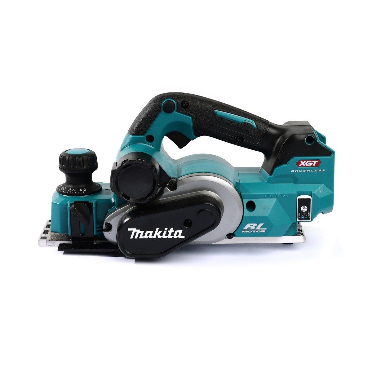 MAKITA (มากีต้า) กบไสไม้ 40VMAX รุ่น KP001GZ ขนาด 82 มม. (3-1/4นิ้ว) มอเตอร์แบบไร้แปรงถ่าน ความลึกในการไส 4 มม. ความเร็วรอบตัวเปล่า 15,000 ร