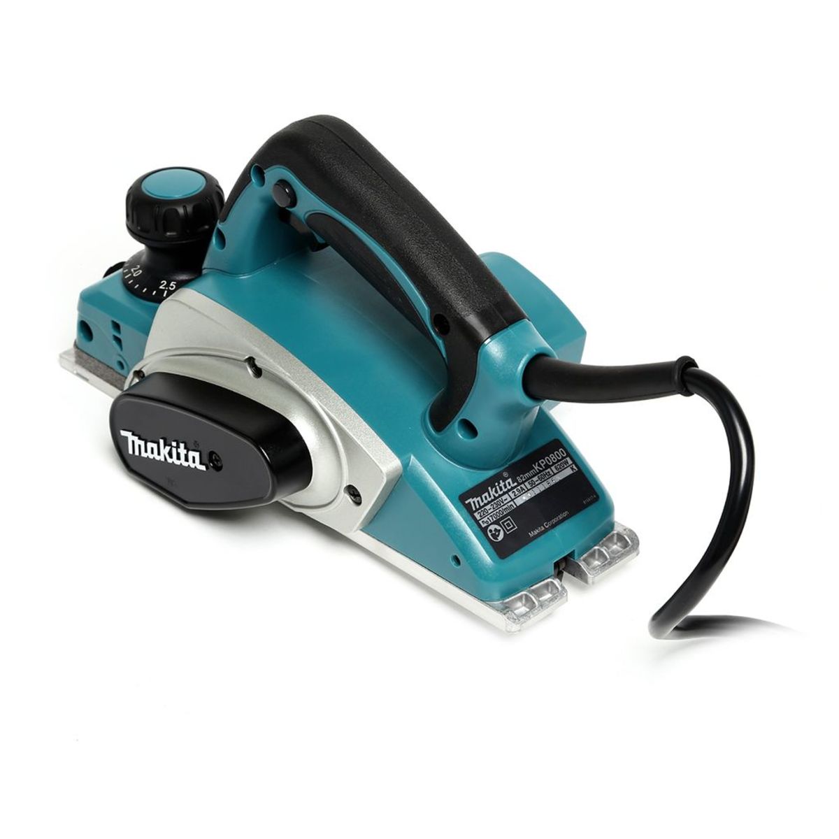 MAKITA กบไสไม้ไฟฟ้า ขนาด 3-1/4 นิ้ว (82 มม.) กำลังไฟ 620 วัตต์รุ่น KP0800X กบกินเนื้อไม้ลึก 2.5 มม. ความเร็วรอบตัวเปล่า 17,000 รอบ/นาที ลดแร