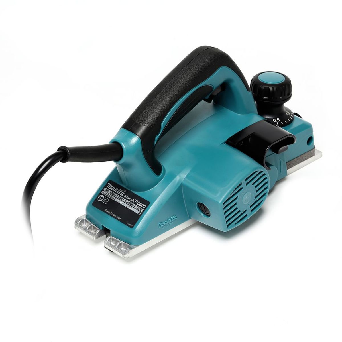 MAKITA กบไสไม้ไฟฟ้า ขนาด 3-1/4 นิ้ว (82 มม.) กำลังไฟ 620 วัตต์รุ่น KP0800X กบกินเนื้อไม้ลึก 2.5 มม. ความเร็วรอบตัวเปล่า 17,000 รอบ/นาที ลดแร