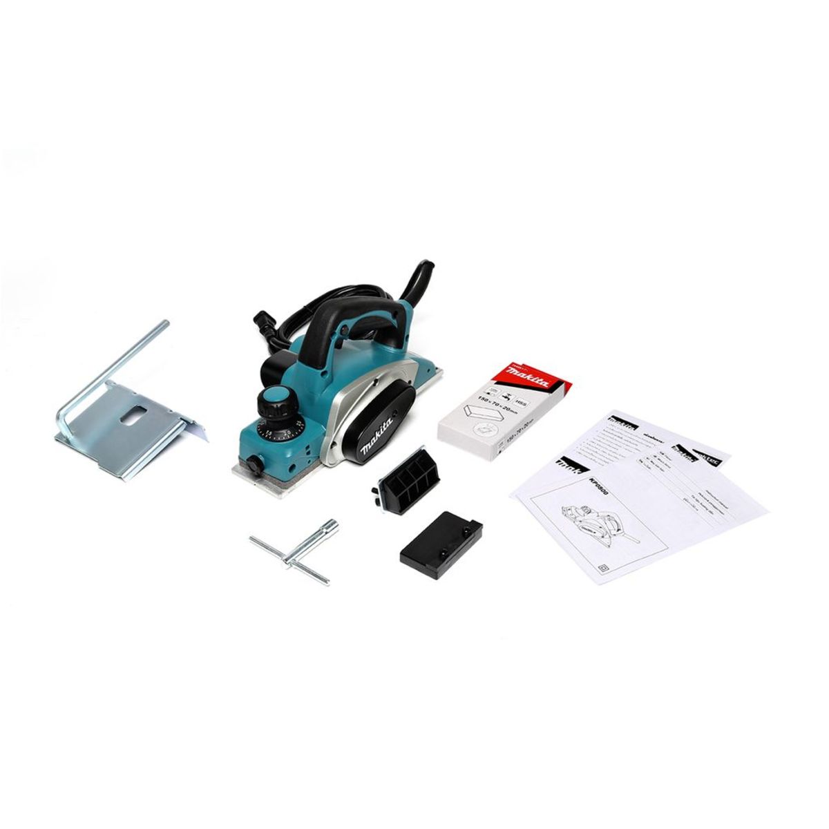 MAKITA กบไสไม้ไฟฟ้า ขนาด 3-1/4 นิ้ว (82 มม.) กำลังไฟ 620 วัตต์รุ่น KP0800X กบกินเนื้อไม้ลึก 2.5 มม. ความเร็วรอบตัวเปล่า 17,000 รอบ/นาที ลดแร