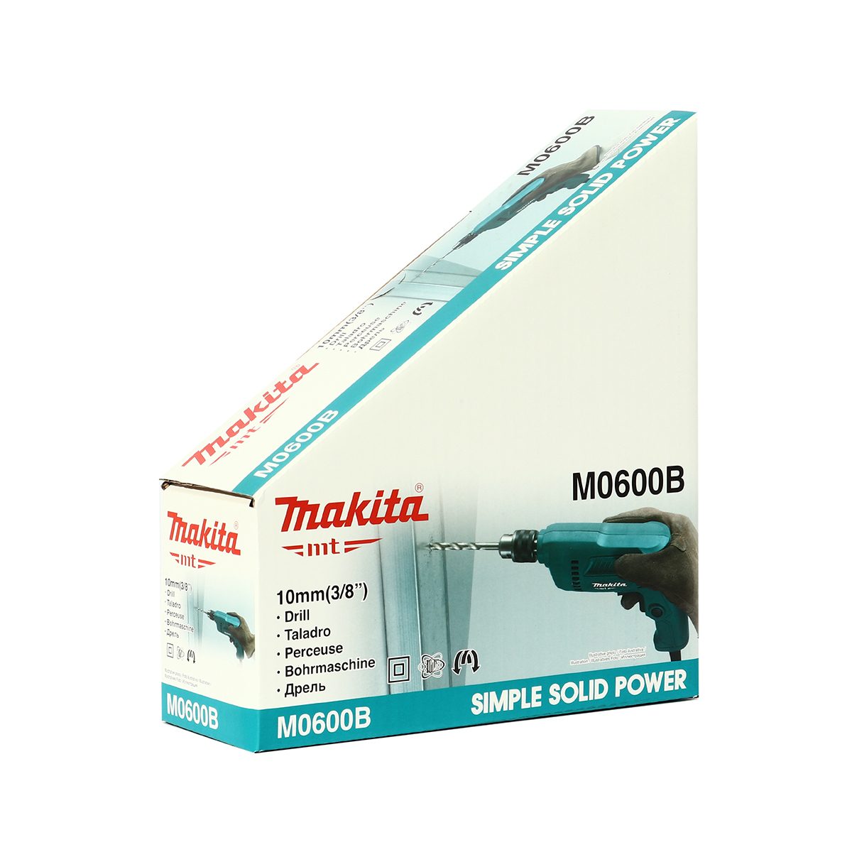 MAKITA สว่านไฟฟ้า ขนาด 3/8 นิ้ว กำลังไฟ 400 วัตต์ รุ่น M0600B เจาะเหล็ก 10 มม. เจาะไม้ 20 มม. ความเร็วรอบตัวเปล่า 0-3,000 รอบ/นาที ปรับรอบซ้
