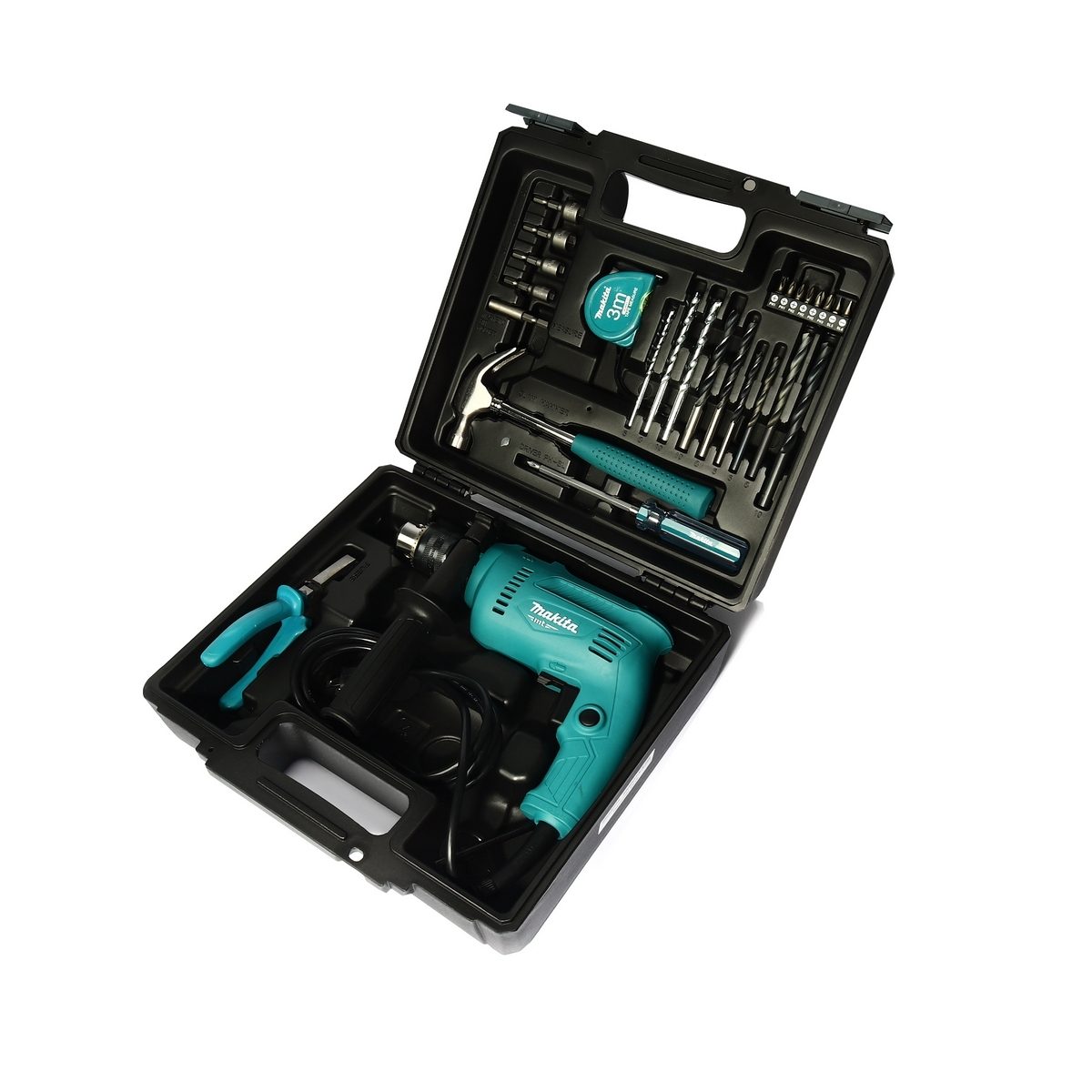 MAKITA สว่านกระแทกไฟฟ้า ขนาด 16 มม. กำลังไฟ 500 วัตต์ รุ่น M0801KX3B ความเร็วรอบตัวเปล่าสูงสุดสูงสุด 0-3,200 รอบ/นาที (มากีต้า : MT-Series)