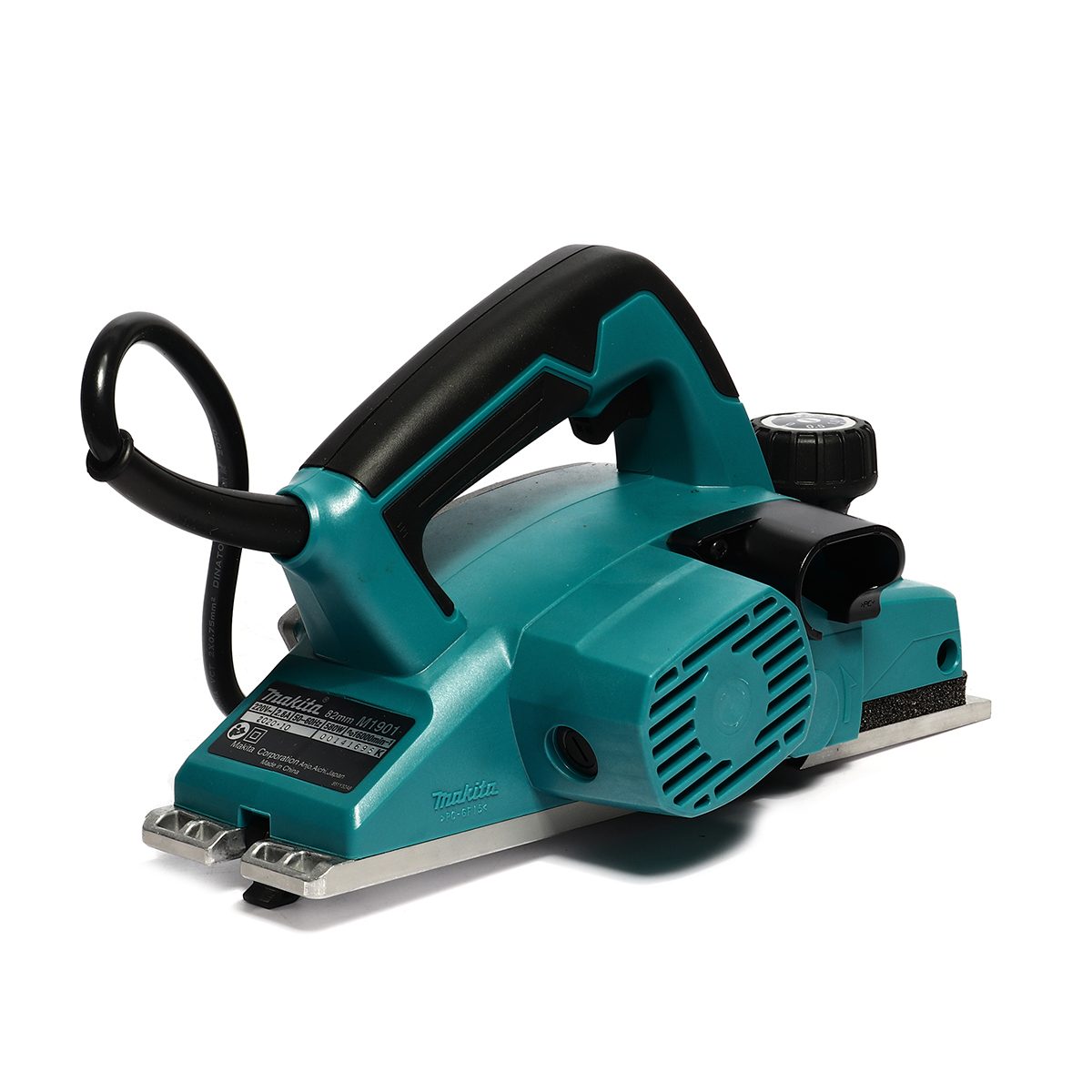 MAKITA กบไสไม้ไฟฟ้า ขนาด 3-1/4 นิ้ว (82 มม.) กำลังไฟ 500 วัตต์ รุ่น M1901B กบกินเนื้อไม้ลึก 2 มม. ความเร็วรอบตัวเปล่า 17,000 รอบ/นาที (มากีต