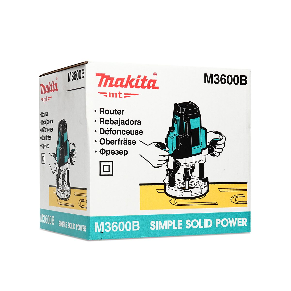MAKITA เครื่องเร้าเตอร์ ขนาด 1/2 นิ้ว (12 มม.) กำลังไฟ 1,650 วัตต์ รุ่น M3600B ความเร็วรอบตัวเปล่า 22,000 รอบ/นาที ปรับความเร็วได้ (มากีต้า)