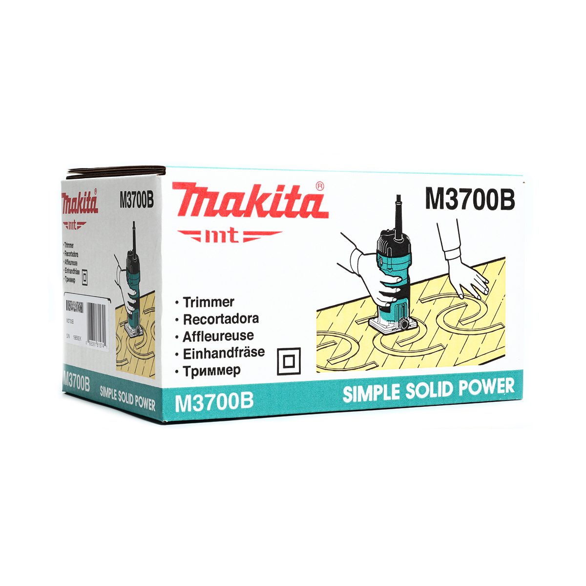 MAKITA เครื่องแกะลายไม้ ขนาด 1/4 นิ้ว (6 มม.) กำลังไฟ 530 วัตต์ รุ่น M3700B ความเร็วรอบ 35,000 รอบ/นาที (มากีต้า : MT-Series)