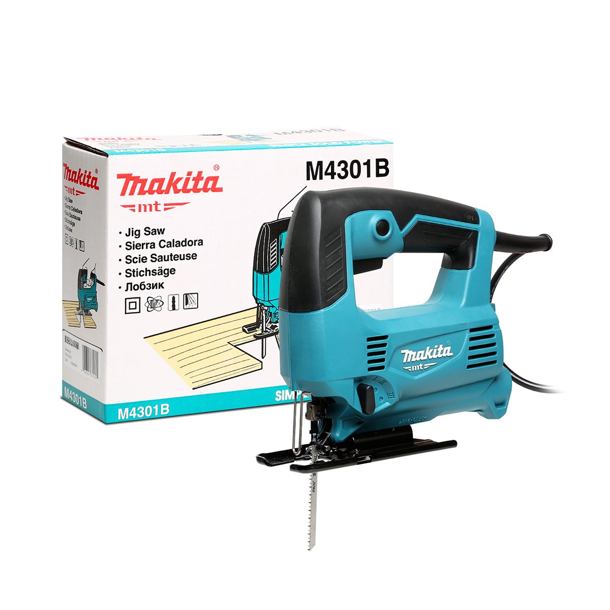 MAKITA เลื่อยจิ๊กซอว์ B-TYPE กำลังไฟ 450 วัตต์ รุ่น M4301B ความยาวช่วงชัก 18 มม. (11/16 นิ้ว) ความเร็วช่วงชัก 0 - 3,100 จังหวะ/นาที (มากีต้า