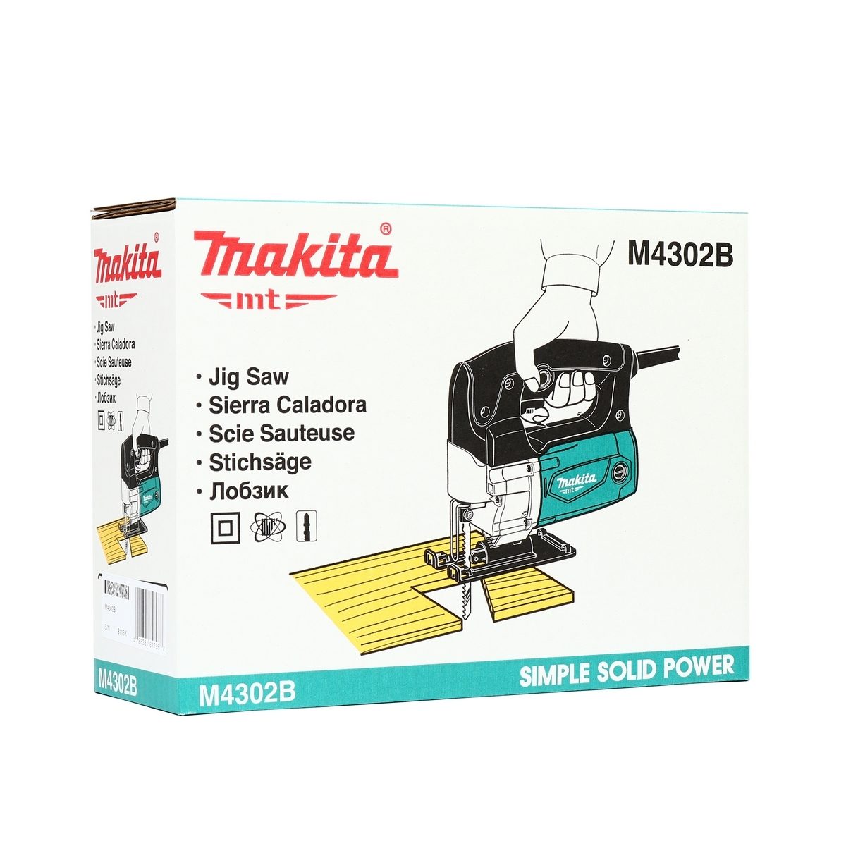 MAKITA เลื่อยจิ๊กซอว์ B-TYPE (งานหนัก) กำลังไฟ 450 วัตต์ รุ่น M4302B ความยาวช่วงชัก 26 มม. (1 นิ้ว)ความเร็วช่วงชัก 0 - 3,100 จังหวะ/นาที (มา