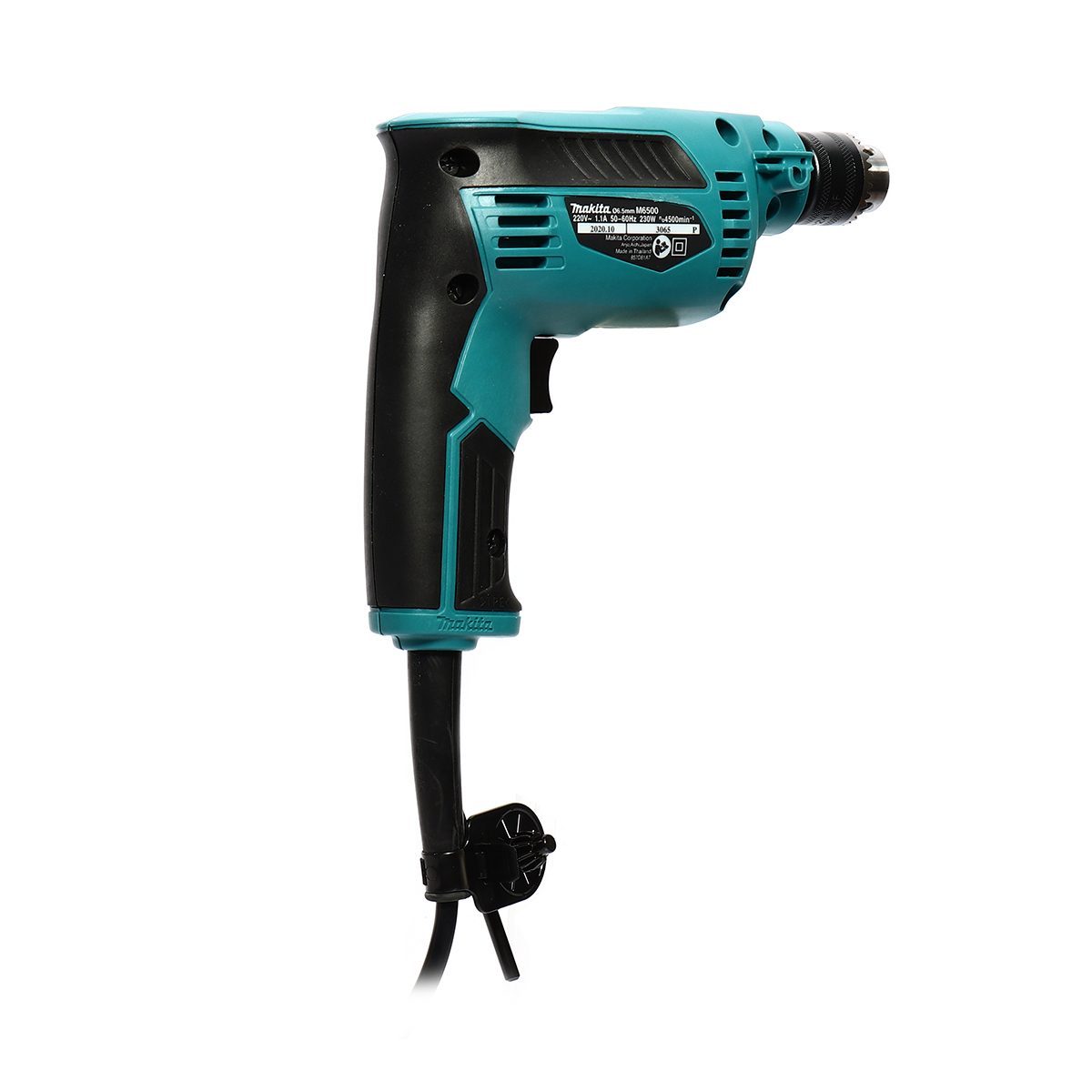 MAKITA สว่านไฟฟ้า ขนาด 1/4 นิ้ว กำลังไฟ 230 วัตต์ รุ่น M6500B เจาะเหล็ก 6.5 มม. เจาะไม้ 9 มม.ความเร็วรอบตัวเปล่า 4,500 รอบ/นาที (มากีต้า : M