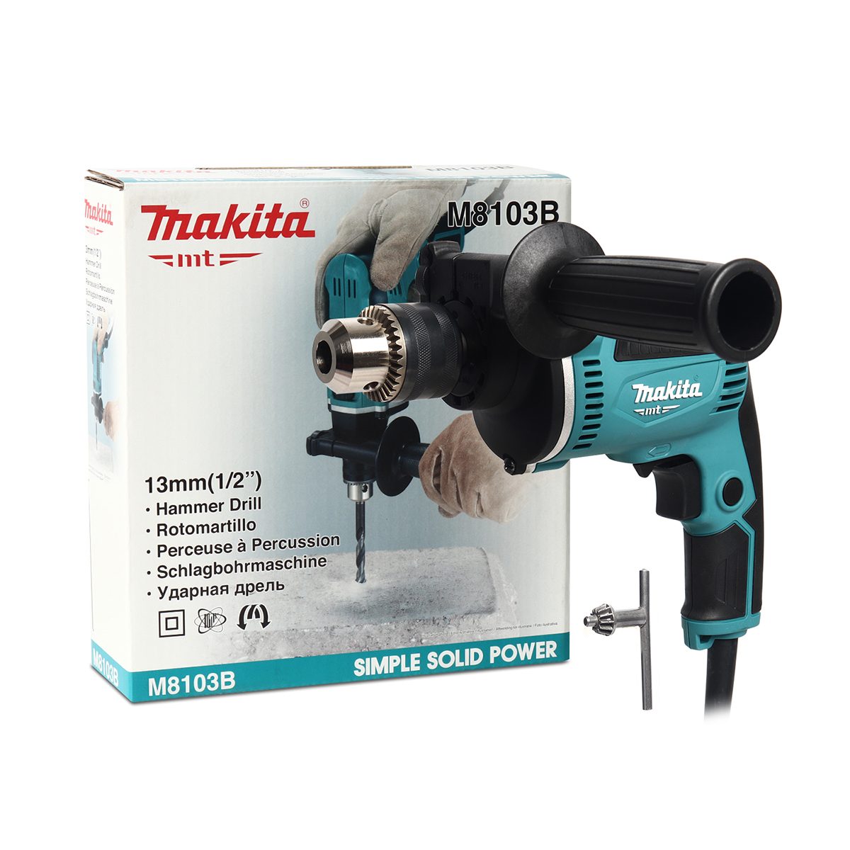 MAKITA สว่านกระแทกไฟฟ้า ขนาด 13 มม. (1/2 นิ้ว) กำลังไฟ 430 วัตต์ รุ่น M8103B ความเร็วรอบตัวเปล่า 0 - 3,000 รอบ/นาที ประเภท Euro Type  (มากีต