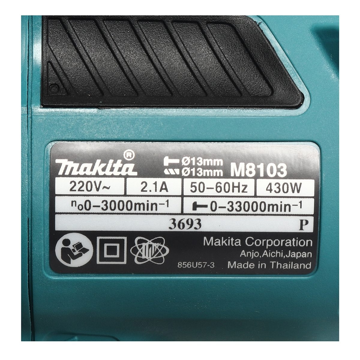 MAKITA สว่านกระแทกไฟฟ้า ขนาด 13 มม. (1/2 นิ้ว) กำลังไฟ 430 วัตต์ รุ่น M8103B ความเร็วรอบตัวเปล่า 0 - 3,000 รอบ/นาที ประเภท Euro Type  (มากีต
