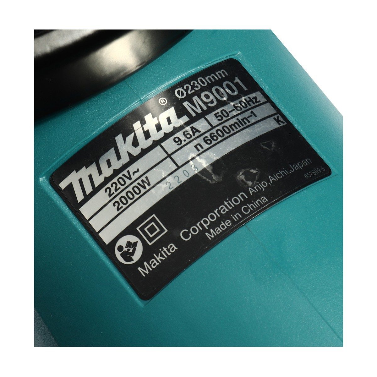 MAKITA เครื่องเจียรไฟฟ้า ขนาด 9 นิ้ว กำลังไฟ 2,000 วัตต์ รุ่น M9001B ความเร็วรอบตัวเปล่า 6,600 รอบ/นาที สวิตช์ไกปืน (มากีต้า : MT-Series)
