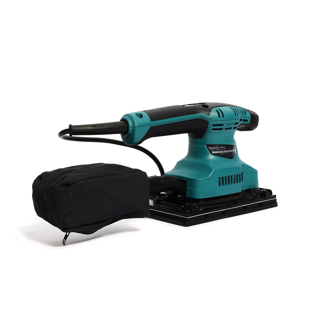 MAKITA เครื่องขัดกระดาษทรายสั่น ผืนผ้า ขนาด 93 X 228 มม. (3-5/8 X 9 นิ้ว) กำลังไฟ 190 วัตต์ รุ่น M9203B ความเร็วการขัด 12,000 ครั้ง/นาที (มา