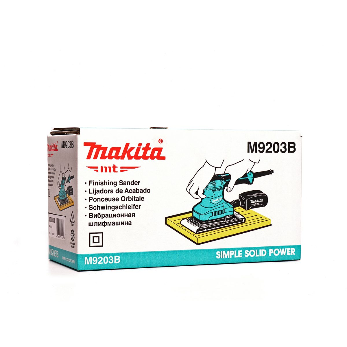 MAKITA เครื่องขัดกระดาษทรายสั่น ผืนผ้า ขนาด 93 X 228 มม. (3-5/8 X 9 นิ้ว) กำลังไฟ 190 วัตต์ รุ่น M9203B ความเร็วการขัด 12,000 ครั้ง/นาที (มา