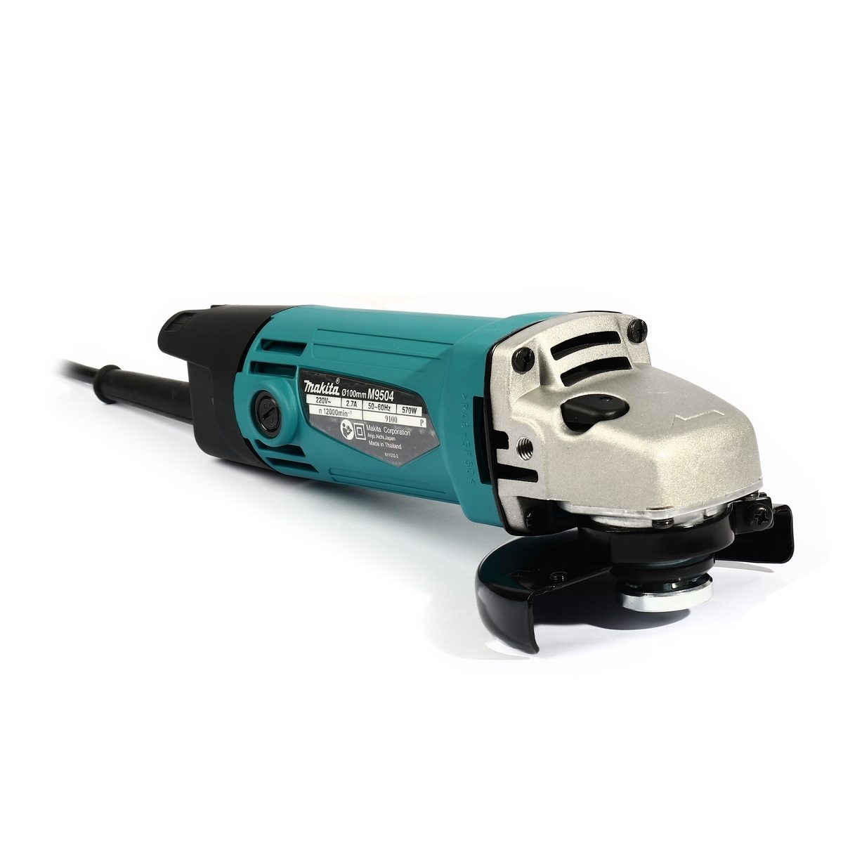 MAKITA เครื่องเจียรไฟฟ้า ขนาด 4 นิ้ว กำลังไฟ 570 วัตต์ รุ่น M9504B ความเร็วรอบตัวเปล่า 12,000 รอบ/นาที สวิตช์ท้าย (มากีต้า : MT-Series)