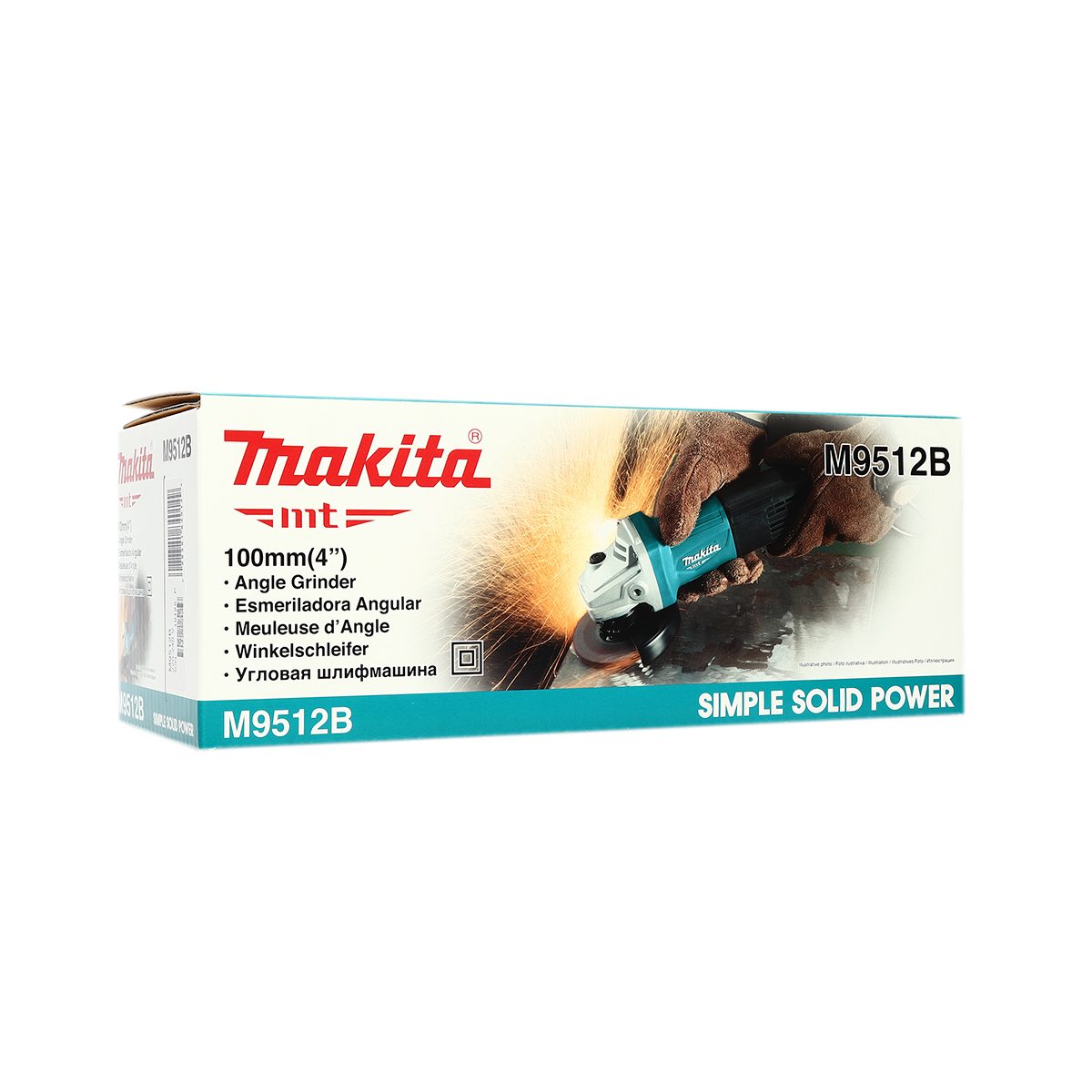 MAKITA เครื่องเจียรไฟฟ้า ขนาด 4 นิ้ว กำลังไฟ 720 วัตต์ รุ่น M9512B ความเร็วรอบตัวเปล่า 11,000 รอบ/นาที สวิตช์ท้าย (มากีต้า : MT-Series)