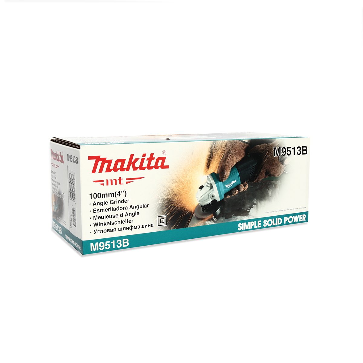 MAKITA เครื่องเจียรไฟฟ้า ขนาด 4 นิ้ว กำลังไฟ 850 วัตต์ รุ่น M9513B ความเร็วรอบตัวเปล่า 11,000 รอบ/นาที สวิตช์ท้าย (มากีต้า : MT-Series)