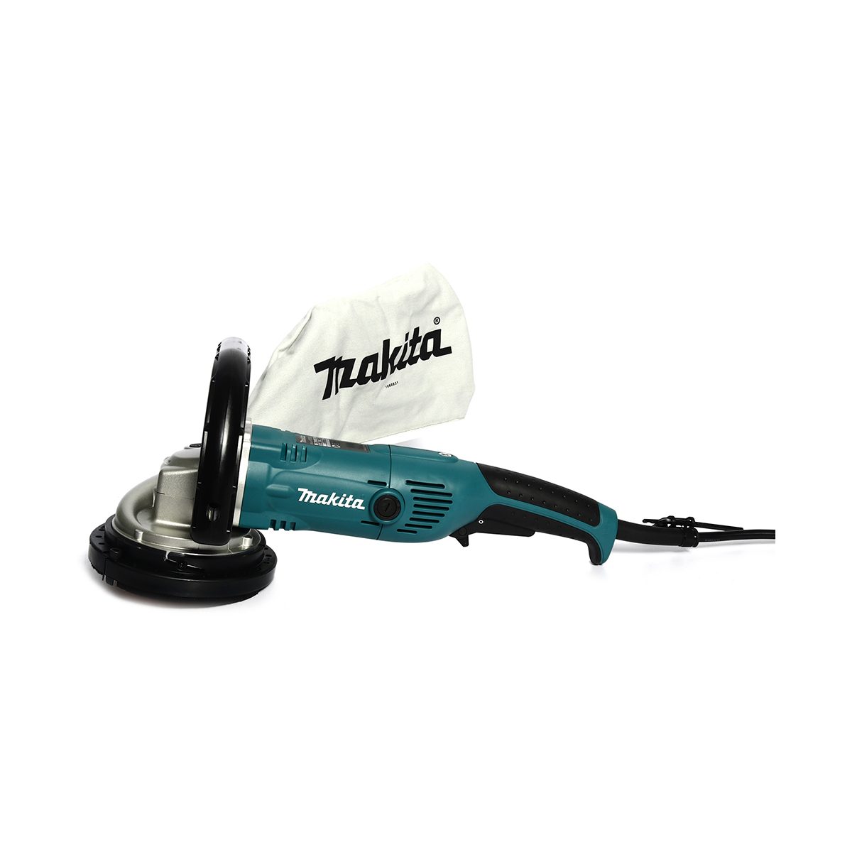 MAKITA เครื่องขัดคอนกรีต ขนาด 5 นิ้ว (125 มม.) รุ่น PC5000C กำลังไฟ 1,400 วัตต์ ความเร็วรอบ 10,000 รอบ/นาที มีถุงเก็บฝุ่น ฉนวนสองชั้น มีระบบ